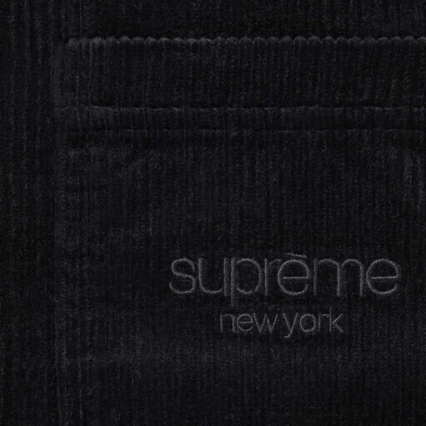Supreme Wide Wale Corduroy Snap Shirt - Black (front)