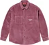 Supreme Wide Wale Corduroy Snap Shirt - Dusty Pink (front)