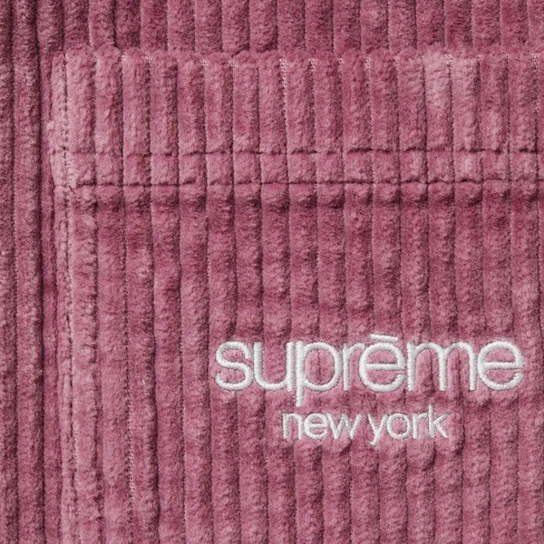 Supreme Wide Wale Corduroy Snap Shirt - Dusty Pink (front)