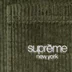 Supreme Wide Wale Corduroy Snap Shirt - Olive (front)