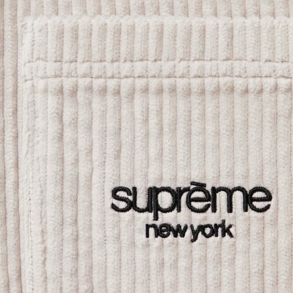 Supreme Wide Wale Corduroy Snap Shirt - Stone (front)