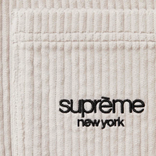 Supreme Wide Wale Corduroy Snap Shirt - Stone (front)