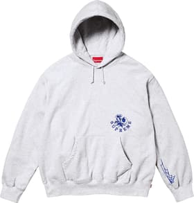 Supreme Wild Embroidered Hooded Sweatshirt Ash Grey