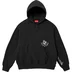 Supreme Wild Embroidered Hooded Sweatshirt - Black (front)