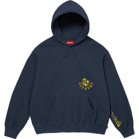 Supreme Wild Embroidered Hooded Sweatshirt Navy