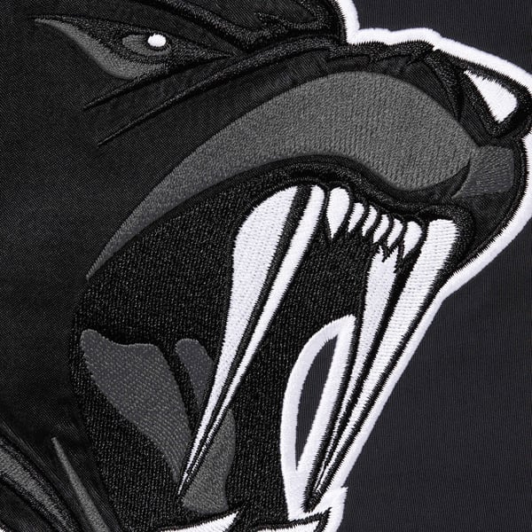 Supreme Wildcat Sideline Puffer Jacket - Black (front)