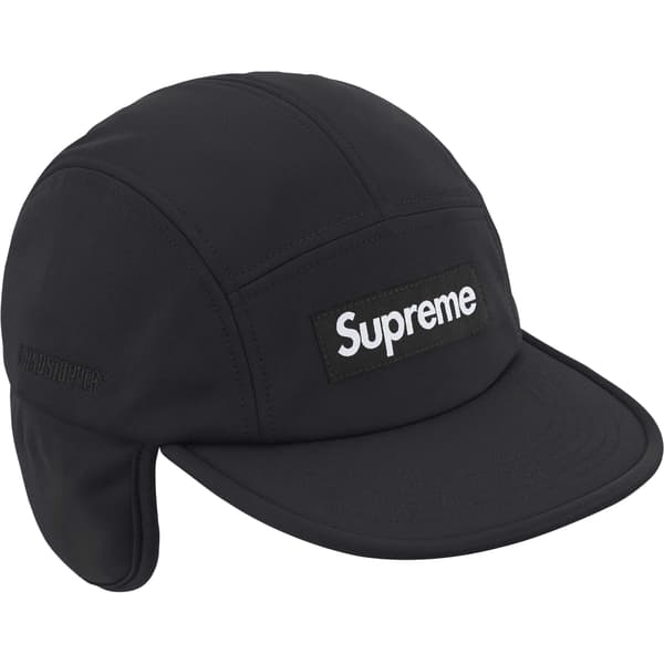 Supreme WINDSTOPPER Earflap Camp Cap - Black (front)