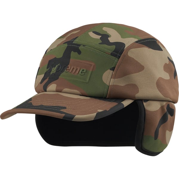 Supreme WINDSTOPPER Earflap Camp Cap - Woodland Camo (front)