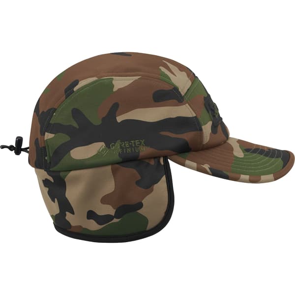 Supreme WINDSTOPPER Earflap Camp Cap - Woodland Camo (front)