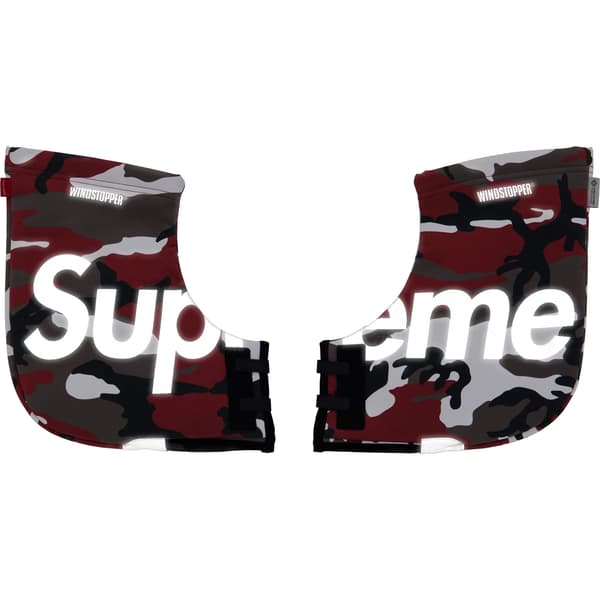 Supreme WINDSTOPPER Handlebar Mitts - Red Camo (front)