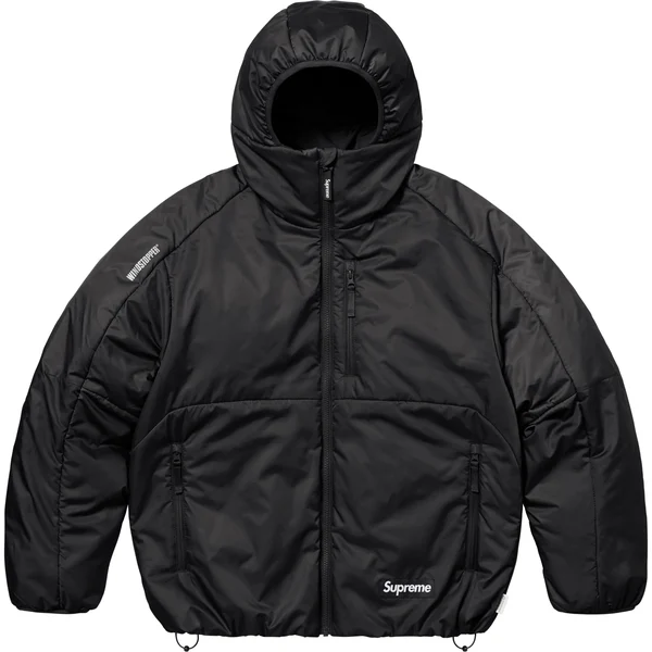 Supreme WINDSTOPPER Insulated Hooded Jacket - Black (front)