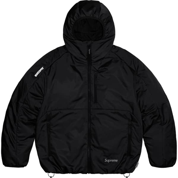Supreme WINDSTOPPER Insulated Hooded Jacket - Black (front)