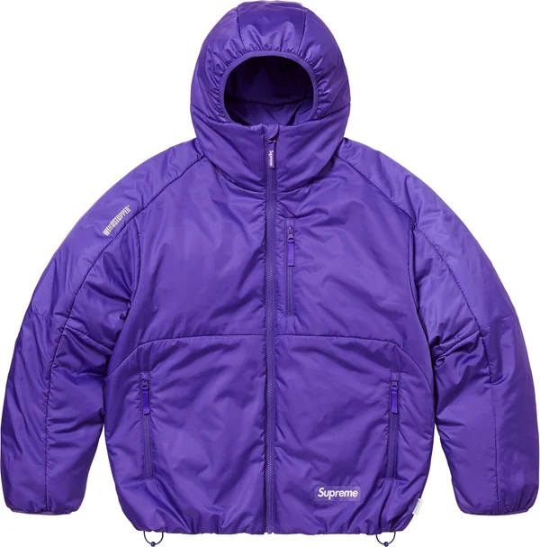 Supreme WINDSTOPPER Insulated Hooded Jacket - Purple (front)