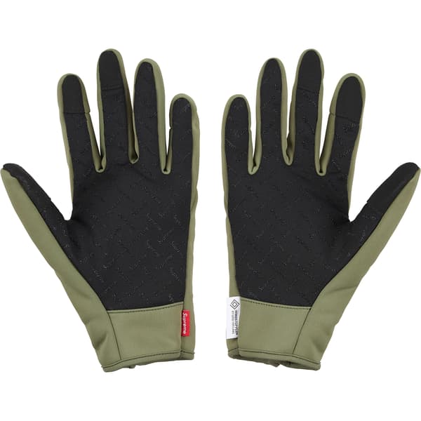 Supreme WINDSTOPPER Zip Gloves - Olive (front)