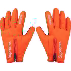 Supreme WINDSTOPPER Zip Gloves Orange