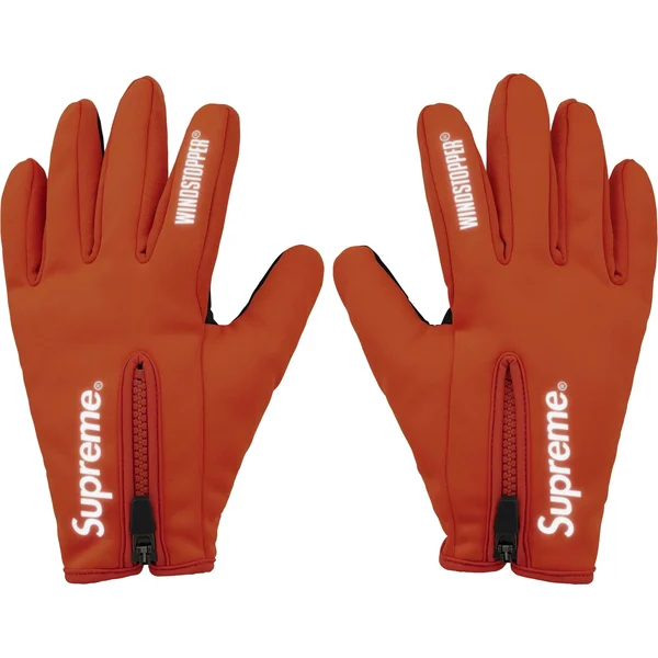 Supreme WINDSTOPPER Zip Gloves - Orange (front)
