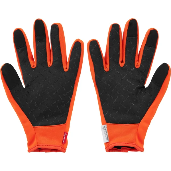 Supreme WINDSTOPPER Zip Gloves - Orange (front)