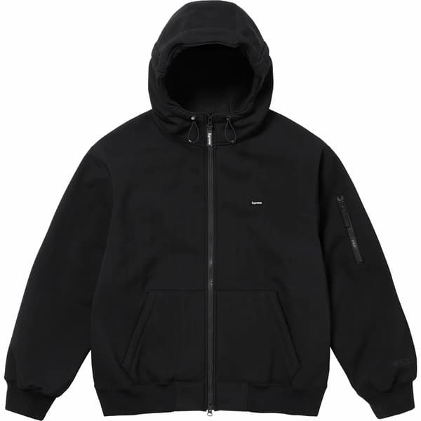 Supreme WINDSTOPPER Zip Up Hooded Sweatshirt - Black (front)