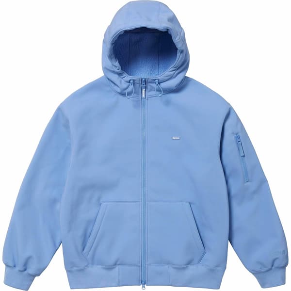 Supreme WINDSTOPPER Zip Up Hooded Sweatshirt - Light Blue (front)