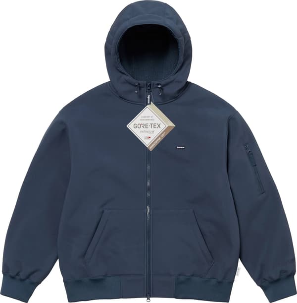Supreme WINDSTOPPER Zip Up Hooded Sweatshirt - Navy (front)