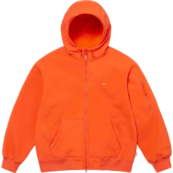 Supreme WINDSTOPPER Zip Up Hooded Sweatshirt - Orange (front)