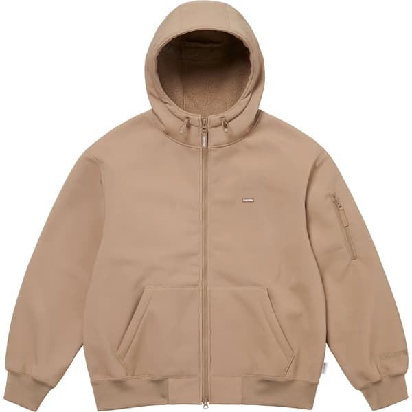 Supreme WINDSTOPPER Zip Up Hooded Sweatshirt - Taupe (front)