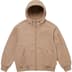 Supreme WINDSTOPPER Zip Up Hooded Sweatshirt - Taupe (front)