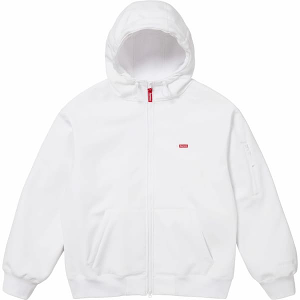 Supreme WINDSTOPPER Zip Up Hooded Sweatshirt - White (front)