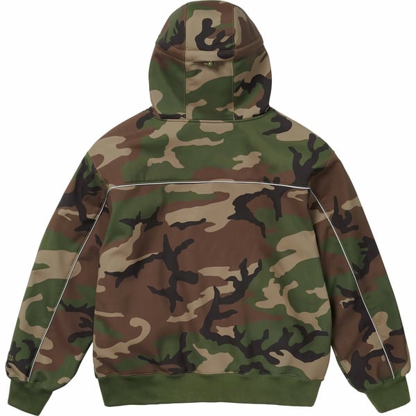 Supreme WINDSTOPPER Zip Up Hooded Sweatshirt - Woodland Camo (front)
