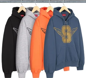 Supreme Wings Zip Up Hooded Sweatshirt