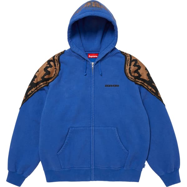 Supreme Wings Zip Up Hooded Sweatshirt - Royal (front)