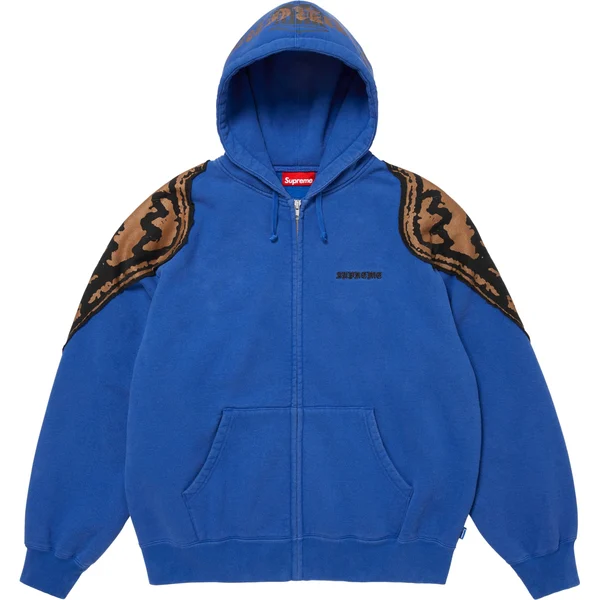 Supreme Wings Zip Up Hooded Sweatshirt - Royal (front)