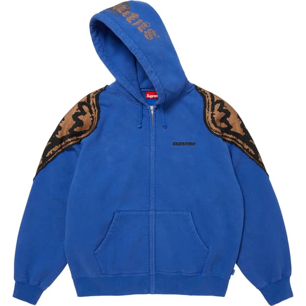 Supreme Wings Zip Up Hooded Sweatshirt - Royal (front)