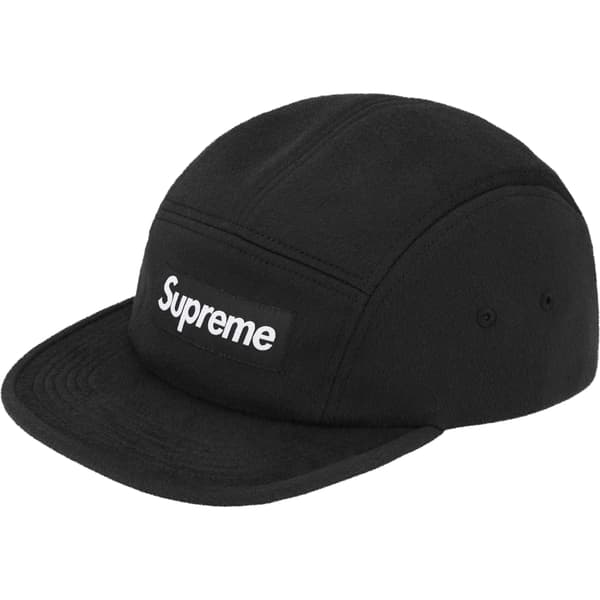 Supreme Wool Camp Cap - Black (front)