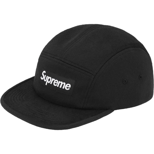 Supreme Wool Camp Cap - Black (front)