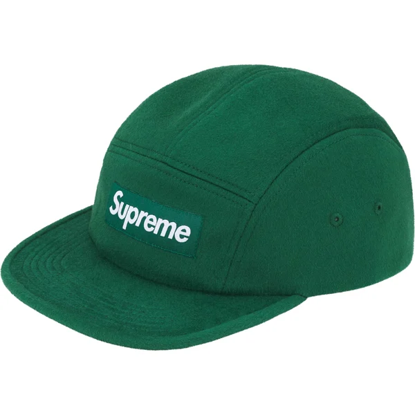Supreme Wool Camp Cap - Dark Green (front)