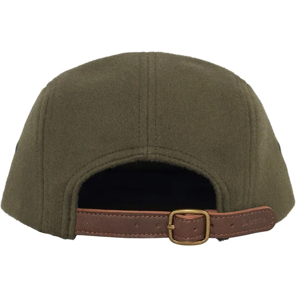 Supreme Wool Camp Cap - Dark Olive (front)