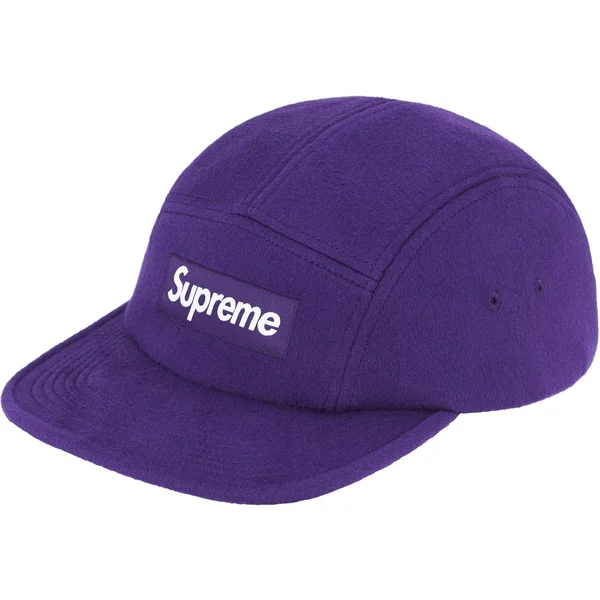 Supreme Wool Camp Cap - Purple (front)