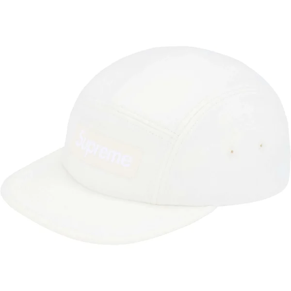 Supreme Wool Camp Cap - White (front)