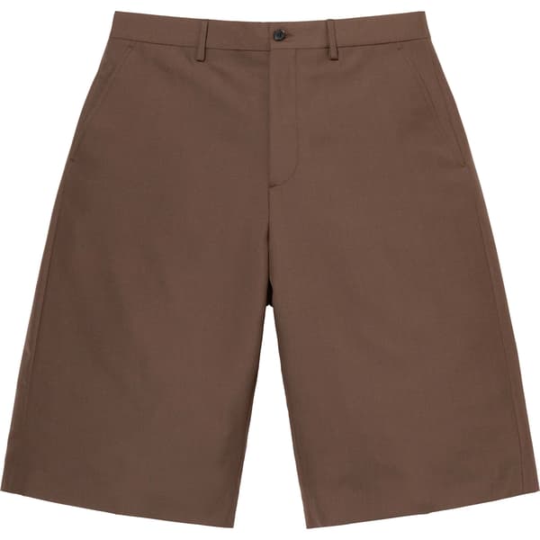 Supreme Wool Trouser Short - Brown (front)