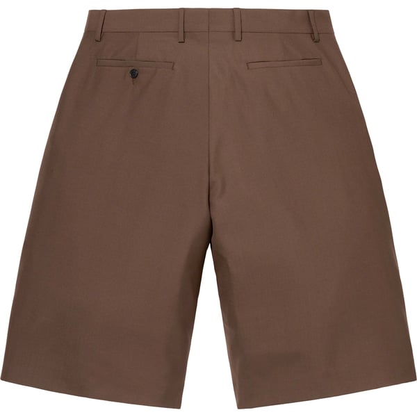 Supreme Wool Trouser Short - Brown (front)