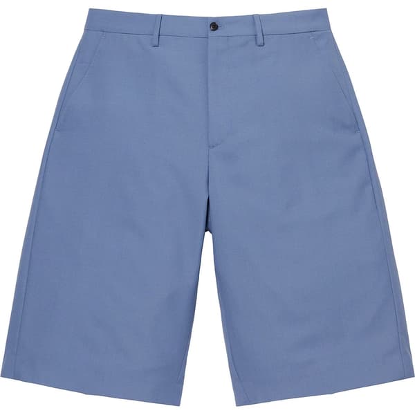 Supreme Wool Trouser Short - Light Blue (front)