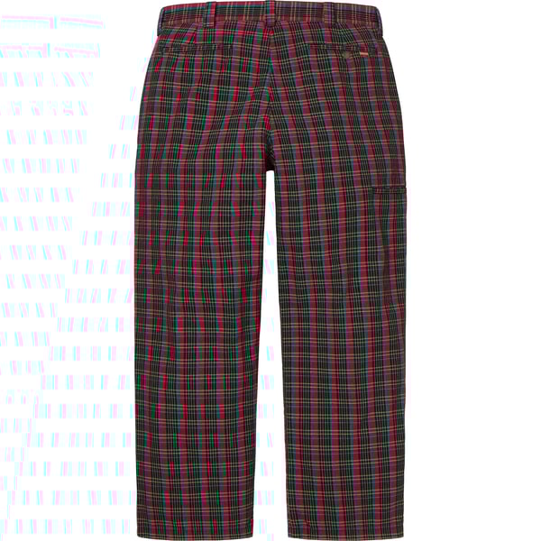 Supreme Work Pant - Red Plaid (front)