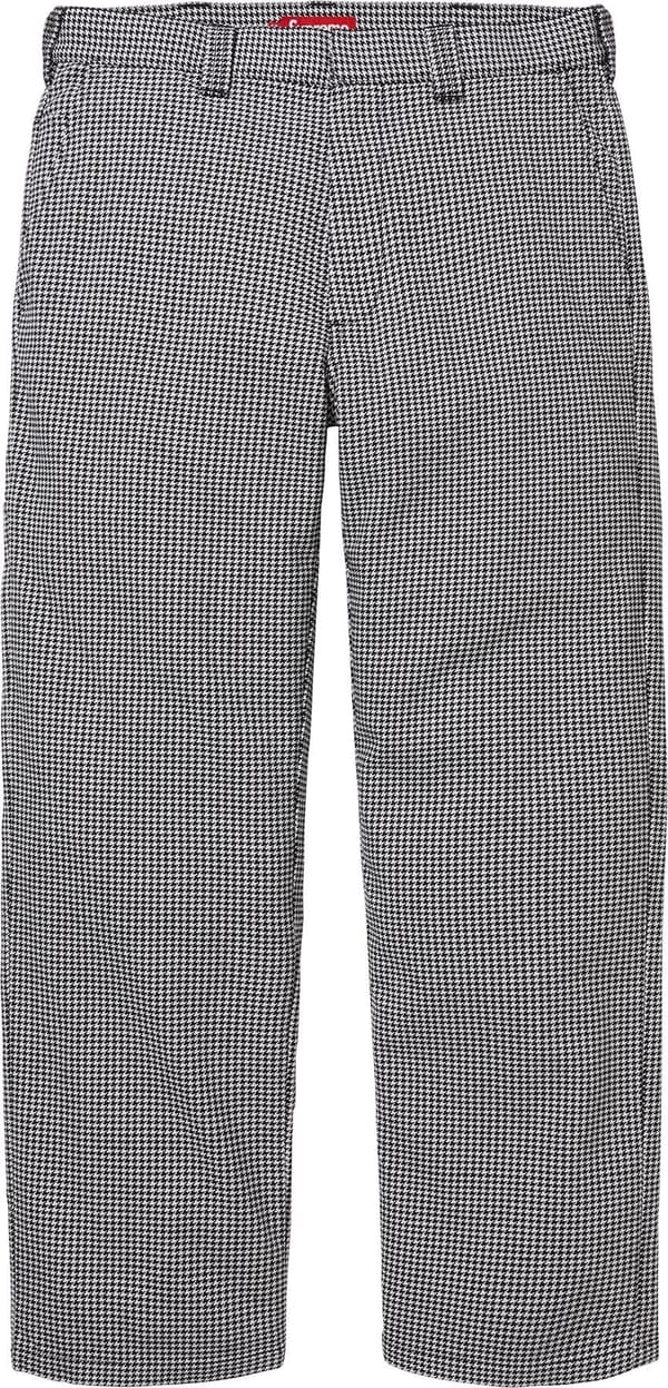 Supreme Work Pant - White Houndstooth (front)