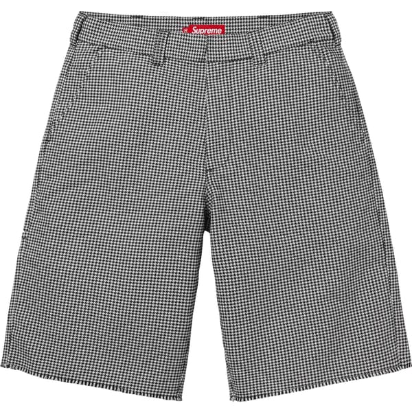Supreme Work Short - White Houndstooth (front)