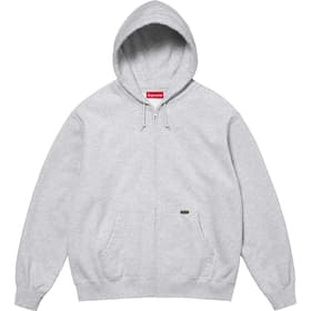 Supreme Work Zip Up Hooded Sweatshirt Ash Grey