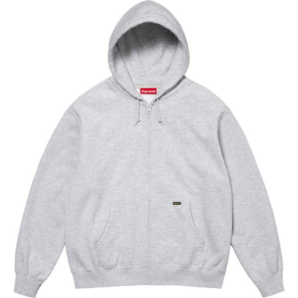 Supreme Work Zip Up Hooded Sweatshirt - Ash Grey (front)