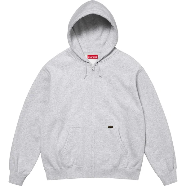 Supreme Work Zip Up Hooded Sweatshirt - Ash Grey (front)