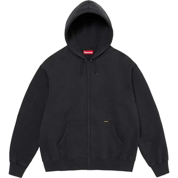 Supreme Work Zip Up Hooded Sweatshirt - Black (front)