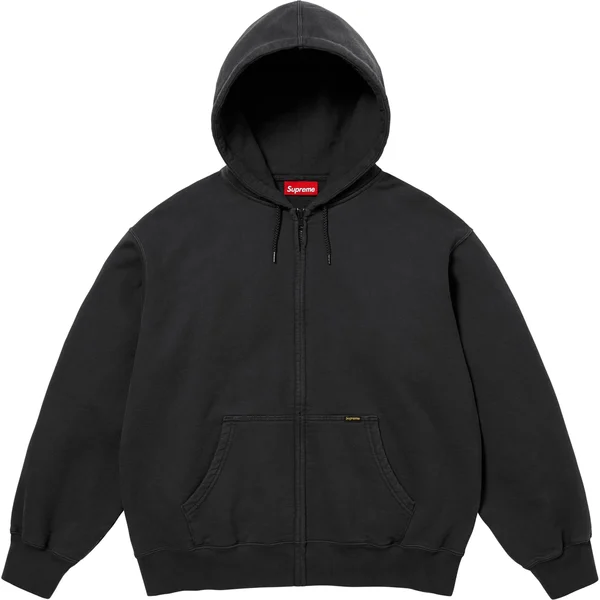 Supreme Work Zip Up Hooded Sweatshirt - Black (front)